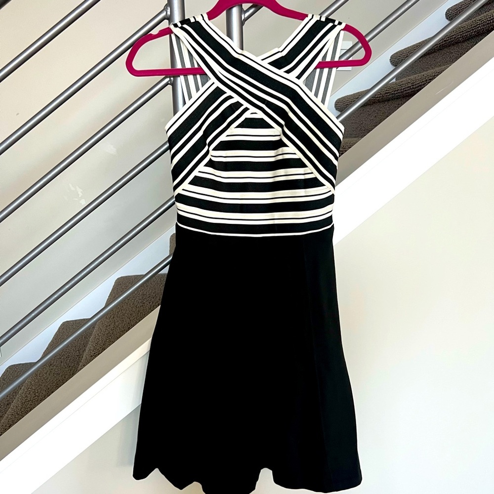 Anthropologie Maeve Black and White dress size 2 NWT